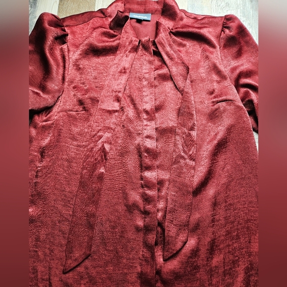 ModCloth Blouse Small Burgundy - Picture 4 of 12